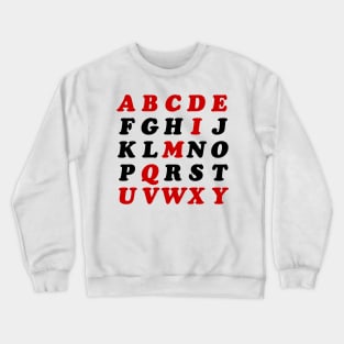 English Alphabet Crewneck Sweatshirt